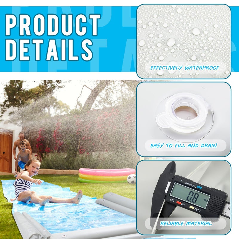 Frienda 4 Pcs PVC Flood Barriers for Home 4 ft x 9 in x 6 in Reusable Flood Prevention Barriers Water Barrier for Flooding PVC Flood Bags Sandbag Alternative PVC Water Diversion Tubes - Image 4